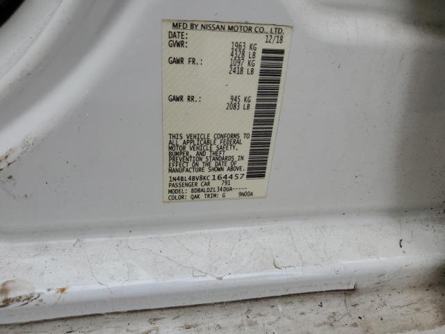 2019 NISSAN ALTIMA S - 1N4BL4BV8KC164457