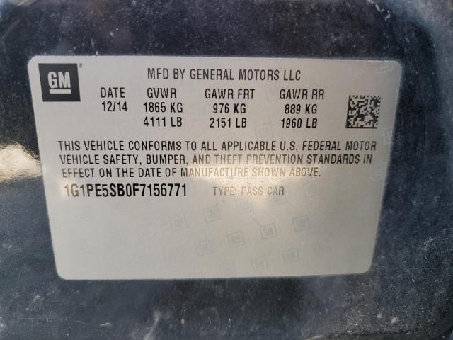 2015 CHEVROLET CRUZE LT - 1G1PE5SB0F7156771
