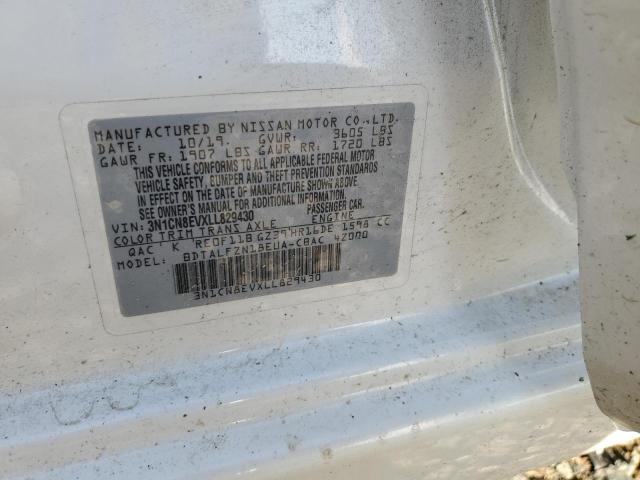 2020 NISSAN VERSA SV - 3N1CN8EVXLL829430