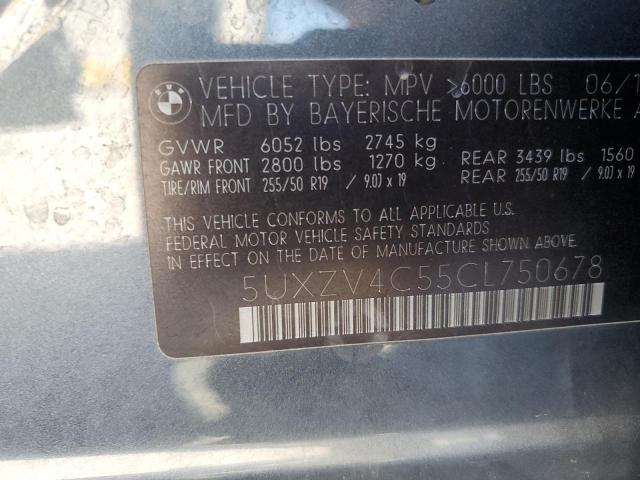 2012 BMW X5 XDRIVE3 - 5UXZV4C55CL750678