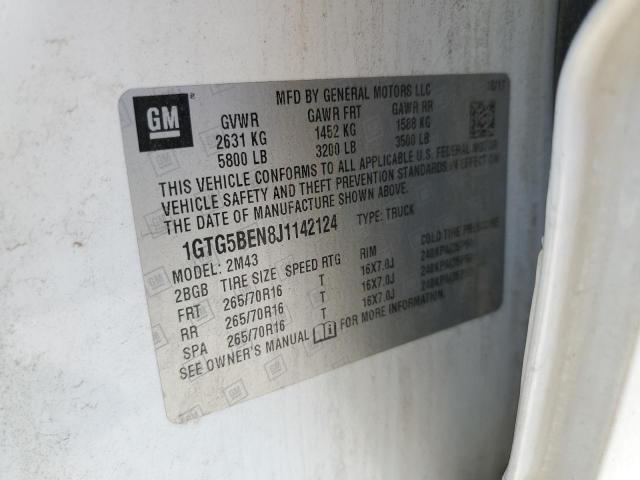 2018 GMC CANYON - 1GTG5BEN8J1142124