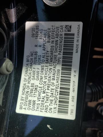 2020 HONDA CIVIC SPOR - 2HGFC2F82LH583599