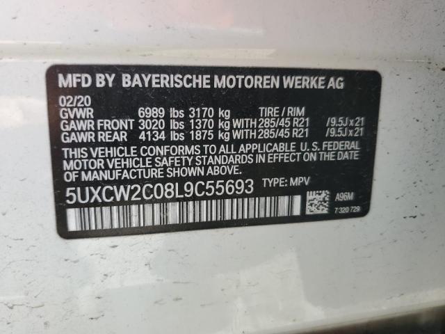 2020 BMW X7 XDRIVE4 5UXCW2C08L9C55693