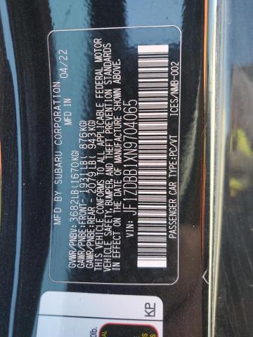 2022 SUBARU BRZ PREMIU JF1ZDBB1XN9704065