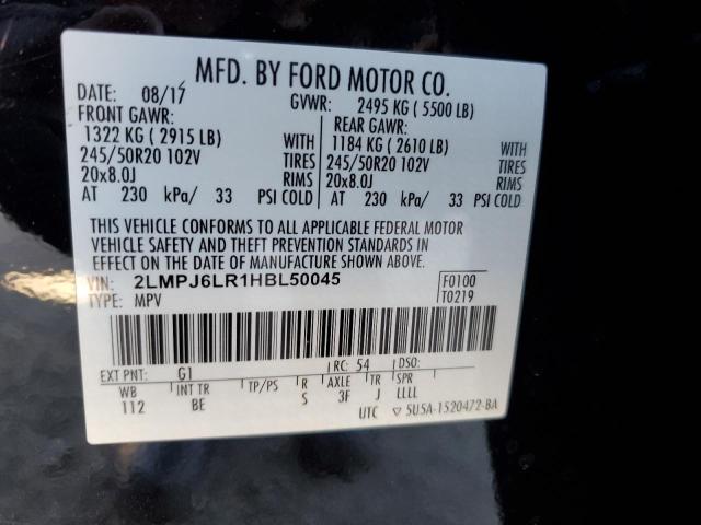 2017 LINCOLN MKX RESERV - 2LMPJ6LR1HBL50045