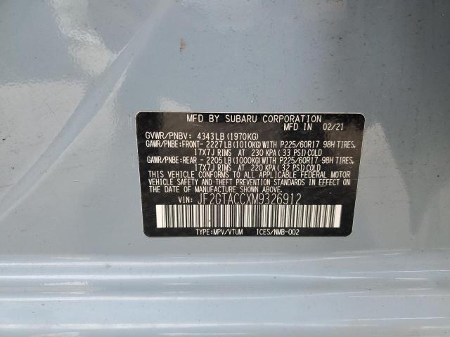2021 SUBARU CROSSTREK - JF2GTACCXM9326912