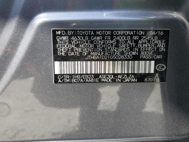 2016 LEXUS IS 200T JTHBA1D21G5028330