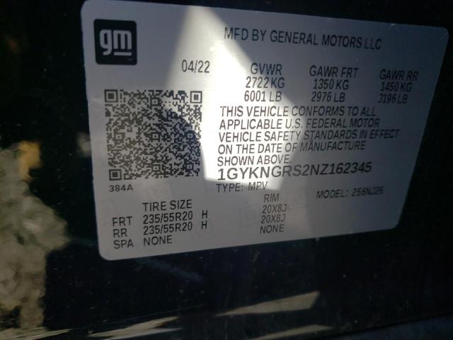 2022 CADILLAC XT5 SPORT 1GYKNGRS2NZ162345