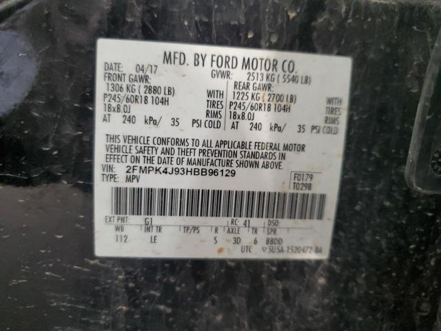 2017 FORD EDGE SEL - 2FMPK4J93HBB96129