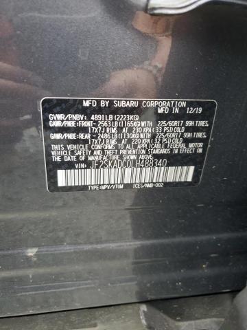 2020 SUBARU FORESTER JF2SKADC0LH488340