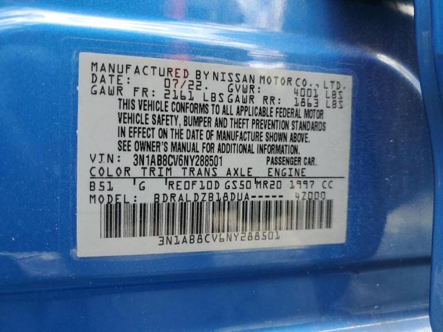2022 NISSAN SENTRA SV - 3N1AB8CV6NY288501