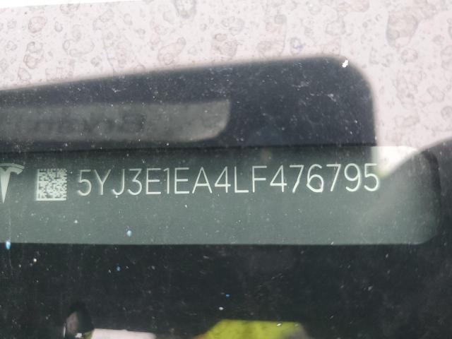 2020 TESLA MODEL 3 5YJ3E1EA4LF476795