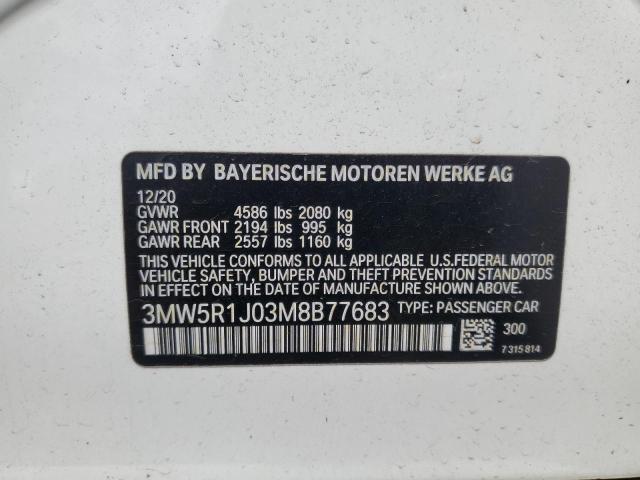 2021 BMW 330I - 3MW5R1J03M8B77683