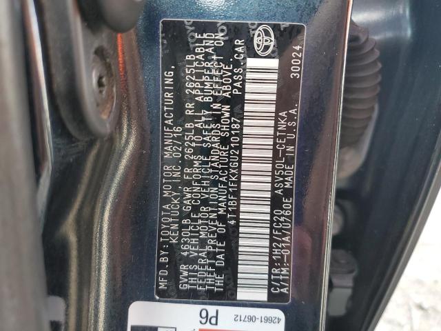 2016 TOYOTA CAMRY LE - 4T1BF1FKXGU210187