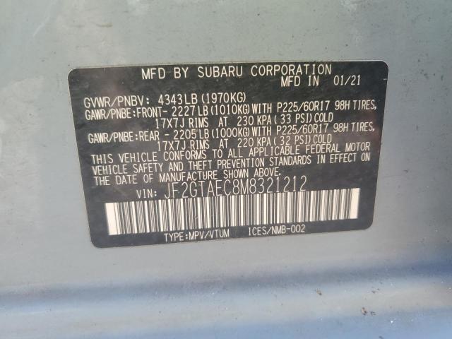 2021 SUBARU CROSSTREK - JF2GTAEC8M8321212