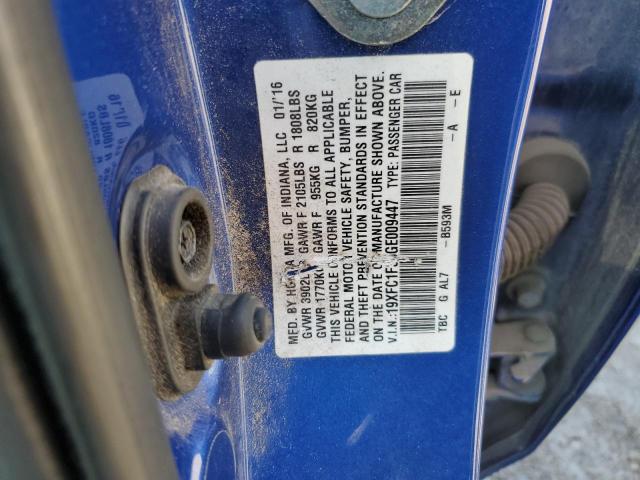 2016 HONDA CIVIC EX - 19XFC1F35GE009447