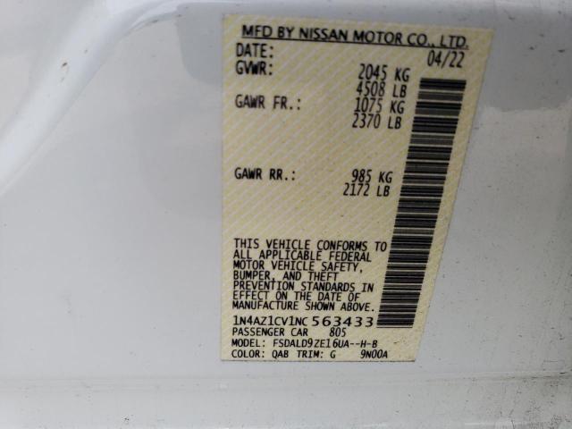 2022 NISSAN LEAF SV 1N4AZ1CV1NC563433