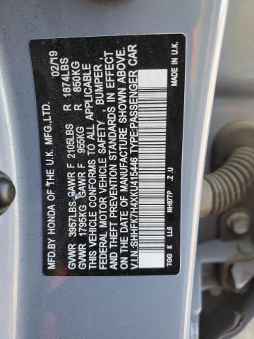 2019 HONDA CIVIC SPOR - SHHFK7H4XKU415446
