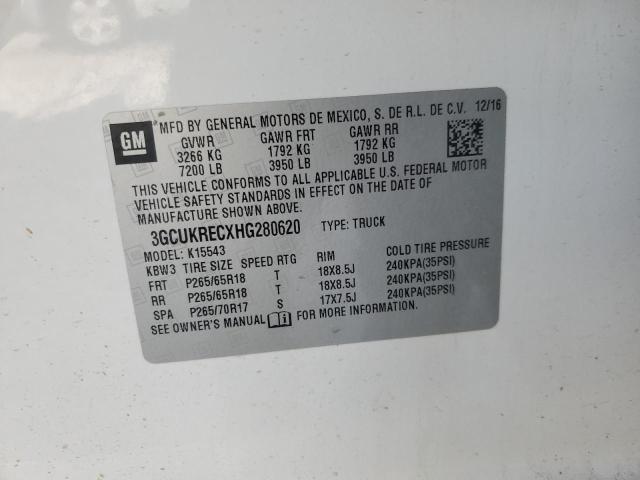 2017 CHEVROLET SILVERADO - 3GCUKRECXHG280620