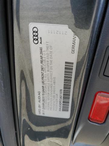 2018 AUDI S5 PRESTIG WAUC4DF57JA011078