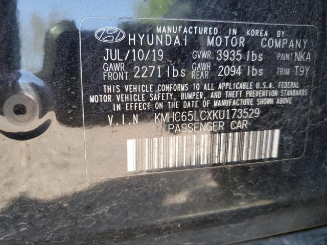 2019 HYUNDAI IONIQ BLUE KMHC65LCXKU173529