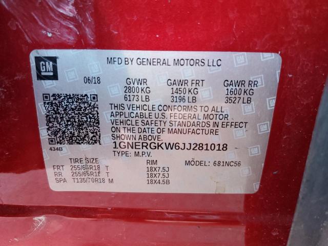 2018 CHEVROLET TRAVERSE L 1GNERGKW6JJ281018