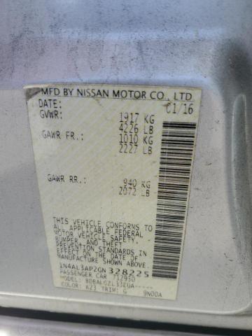 2016 NISSAN ALTIMA 2.5 - 1N4AL3AP2GN328225