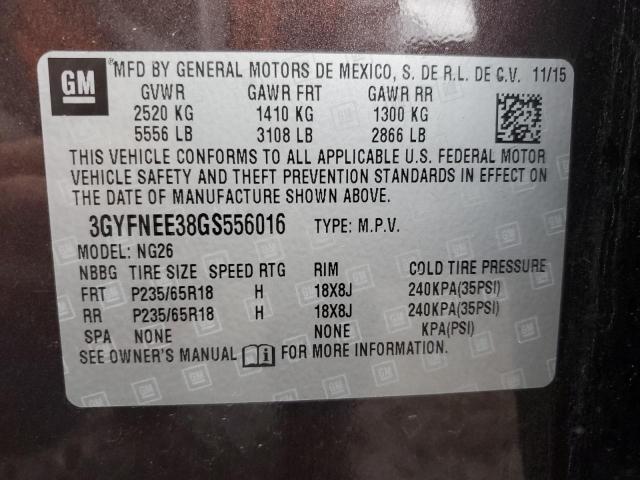 2016 CADILLAC SRX LUXURY - 3GYFNEE38GS556016