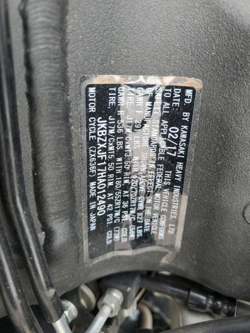 2017 KAWASAKI ZX636 F JKBZXJF17HA012490