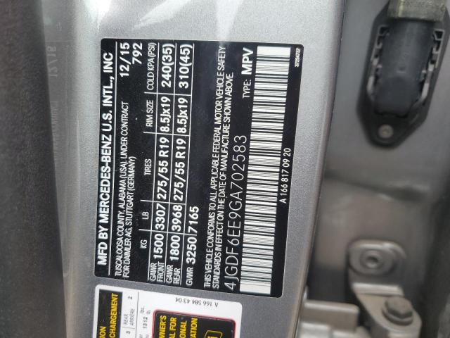 2016 MERCEDES-BENZ GL 450 4MA - 4JGDF6EE9GA702583