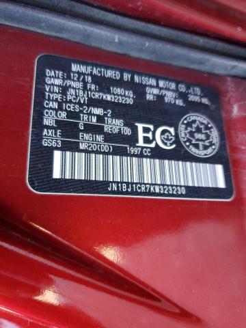 2019 NISSAN QASHQAI SL JN1BJ1CR7KW323230