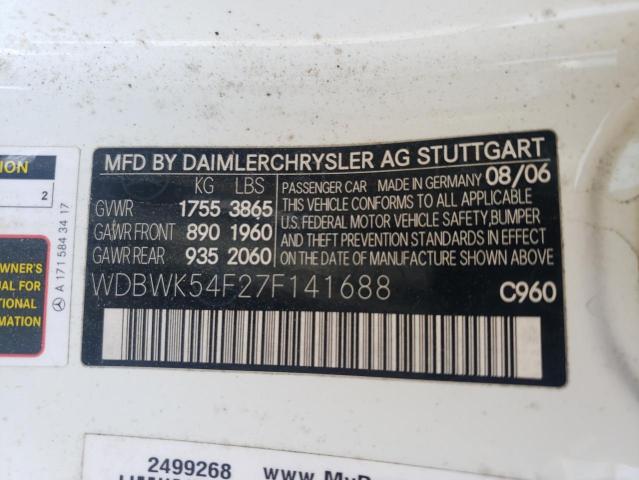 2007 MERCEDES-BENZ SLK 280 #3296250451