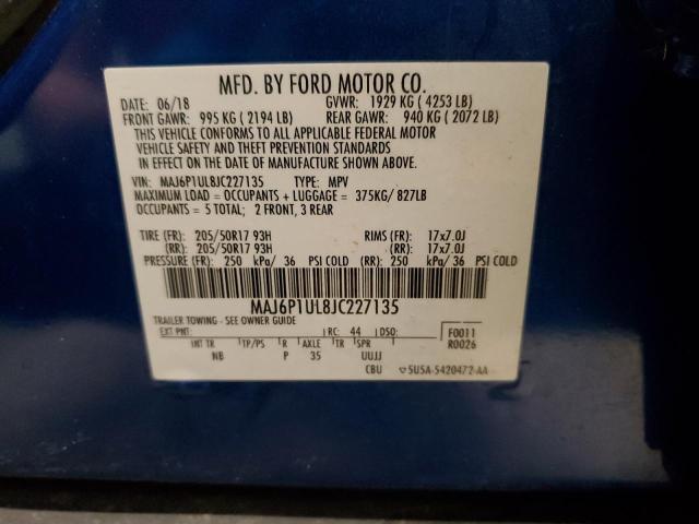 2018 FORD ECOSPORT S - MAJ6P1UL8JC227135