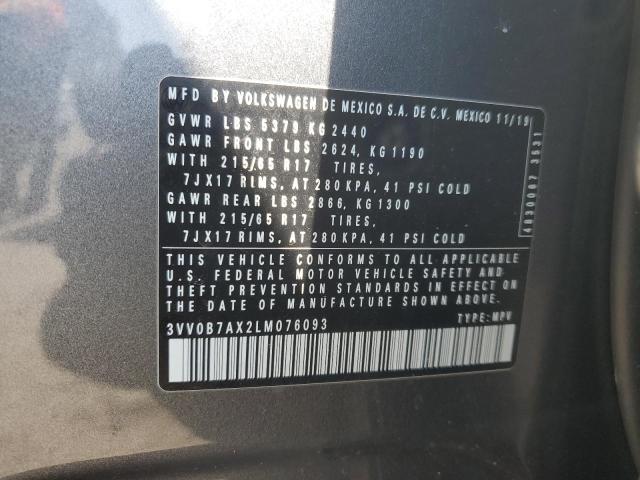 2020 VOLKSWAGEN TIGUAN S - 3VV0B7AX2LM076093