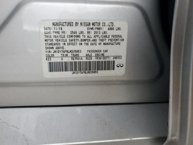 2020 INFINITI Q50 PURE - JN1EV7AP8LM205853