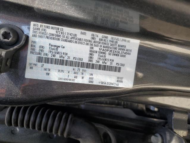 2016 FORD FOCUS S - 1FADP3E2XGL374560