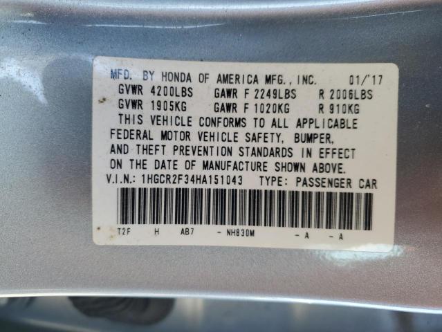 2017 HONDA ACCORD LX - 1HGCR2F34HA151043
