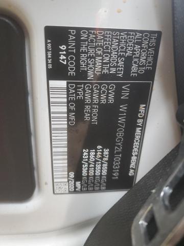 2020 MERCEDES-BENZ SPRINTER 1 - W1W70BGY2LT033191