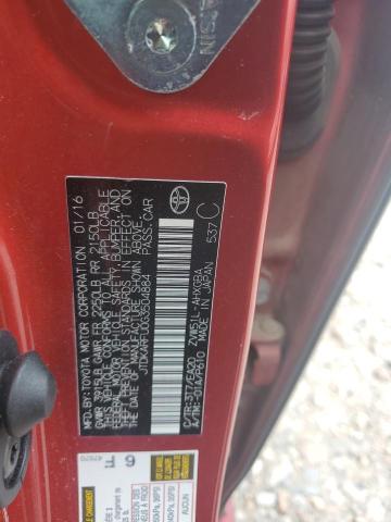 2016 TOYOTA PRIUS - JTDKARFU0G3504884