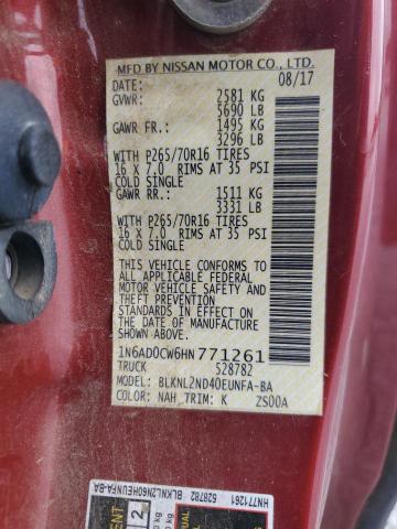 2017 NISSAN FRONTIER S - 1N6AD0CW6HN771261