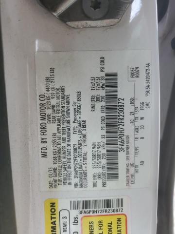 2015 FORD FUSION SE - 3FA6P0H72FR230872