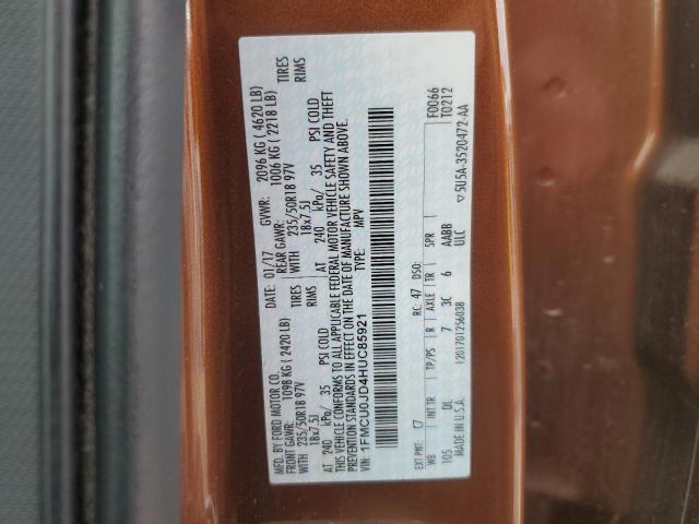 2017 FORD ESCAPE TIT - 1FMCU0JD4HUC85921