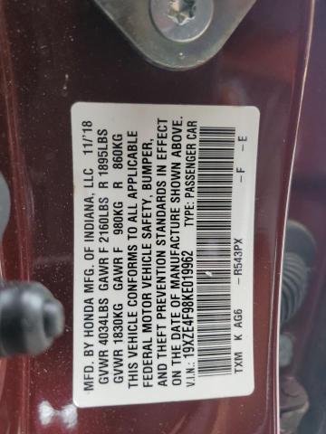2019 HONDA INSIGHT TO 19XZE4F98KE019962
