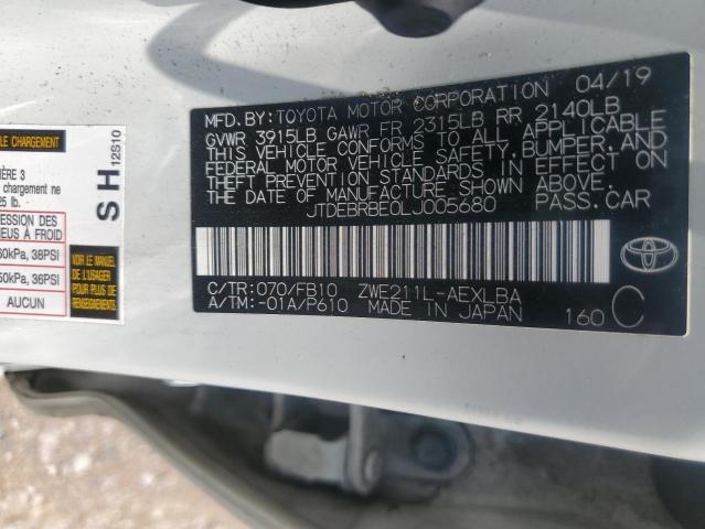 2020 TOYOTA COROLLA LE - JTDEBRBE0LJ005680