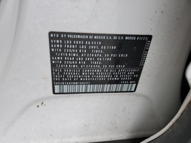 2022 VOLKSWAGEN TIGUAN SE - 3VV2B7AX4NM150237