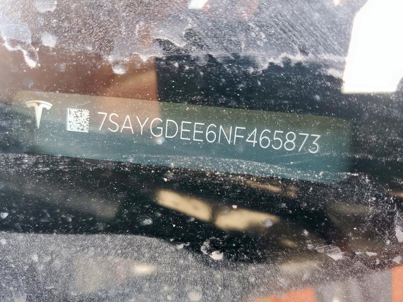 2022 TESLA MODEL Y - 7SAYGDEE6NF465873