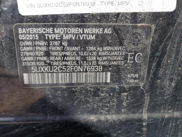 2015 BMW X6 XDRIVE3 - 5UXKU2C52F0N76938