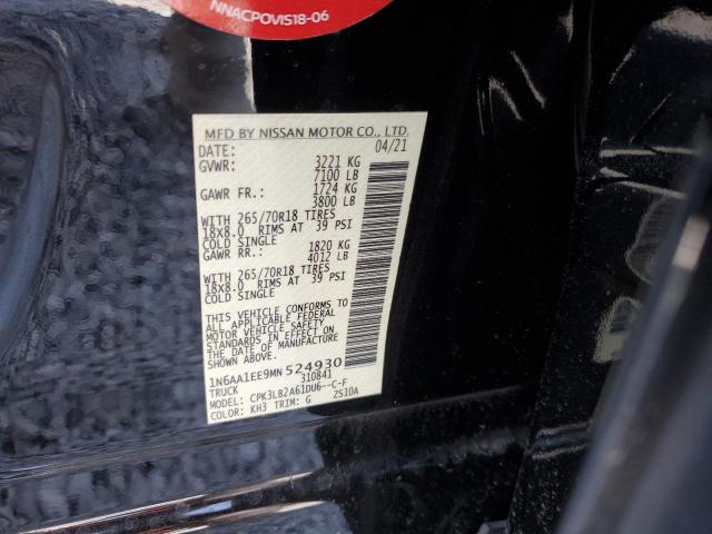 2021 NISSAN TITAN S - 1N6AA1EE9MN524930
