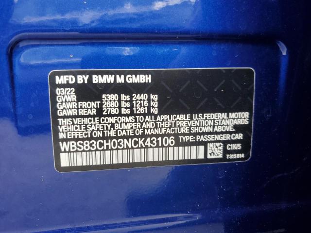 2022 BMW M5 - WBS83CH03NCK43106