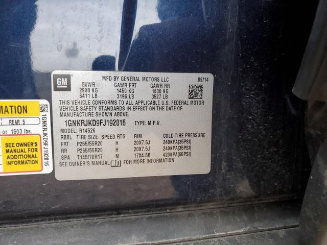 2015 CHEVROLET TRAVERSE L - 1GNKRJKD9FJ192016